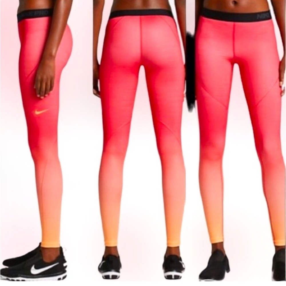 Nike Pro Black and Pink Leggings